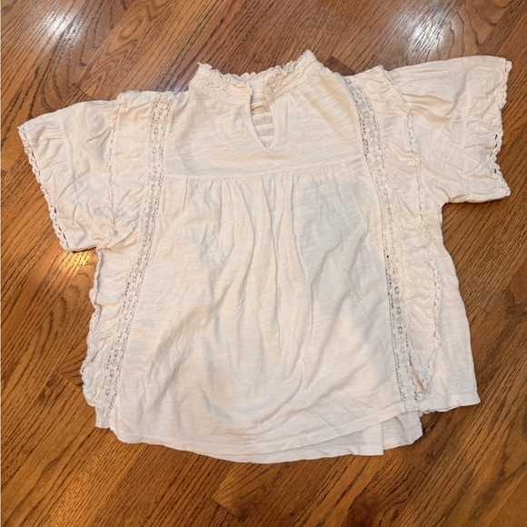 Free People white Short Sleeve Top - Picture 5 of 6